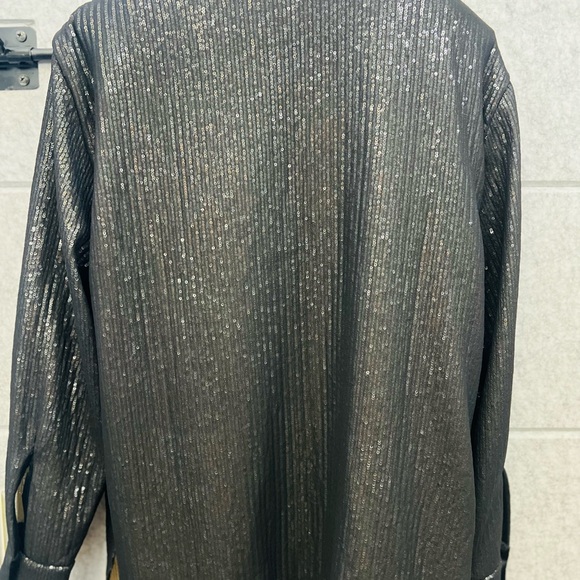 AMIRI Black Sequin Collar Jacket - Picture 3 of 8